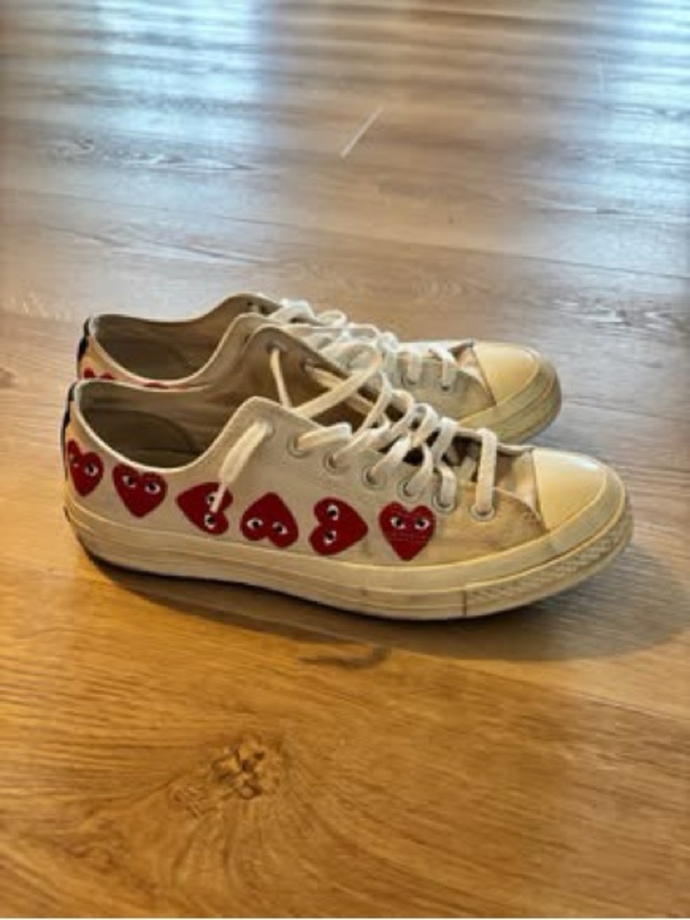 CDG Converse shoes, size 10